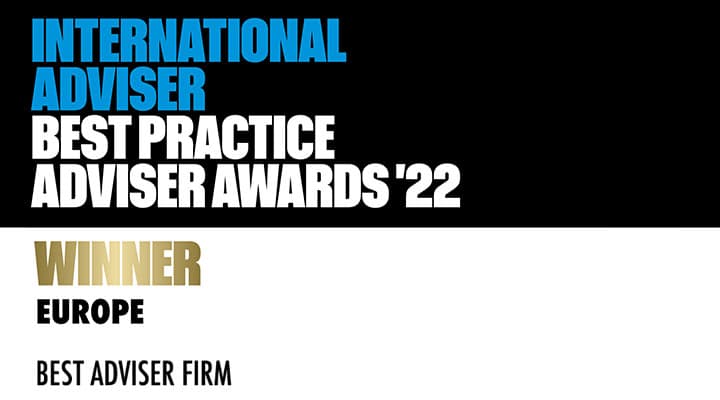 International Adviser Best Practice Awards EU Winner Best Adviser Firm 2022