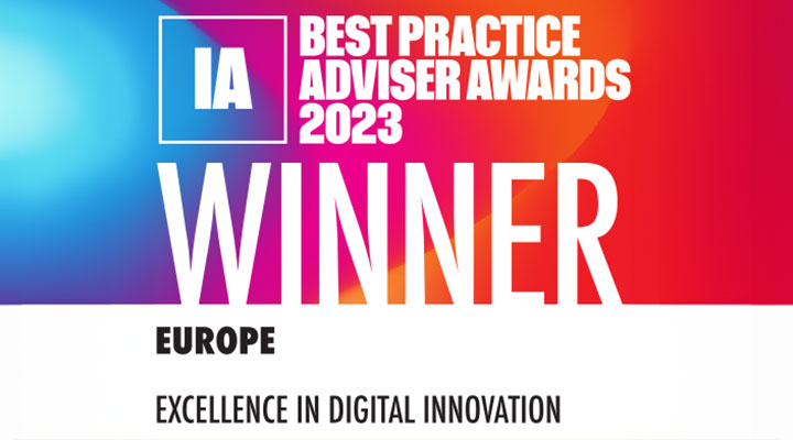 International Adviser Best Practice Awards EU Winner Excellence in Digital Innovation 2023